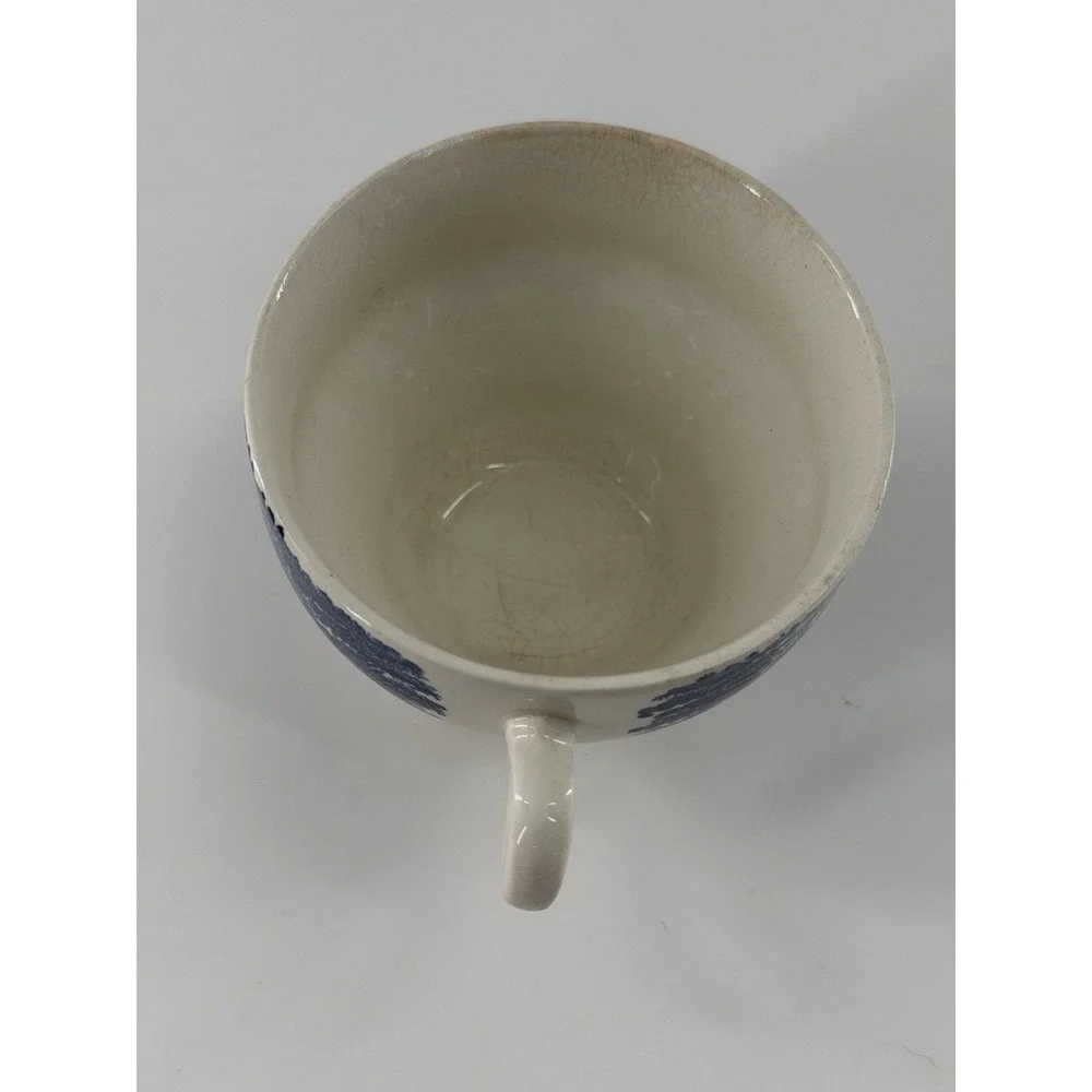 Vintage Liberty Blue Staffordshire Paul Revere Coffee Tea Cup England 70s